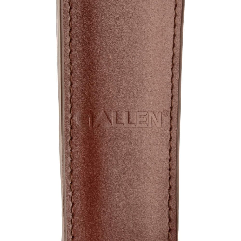 Allen Deer Head Padded Leather Rifle Sling with Swivels | Brown