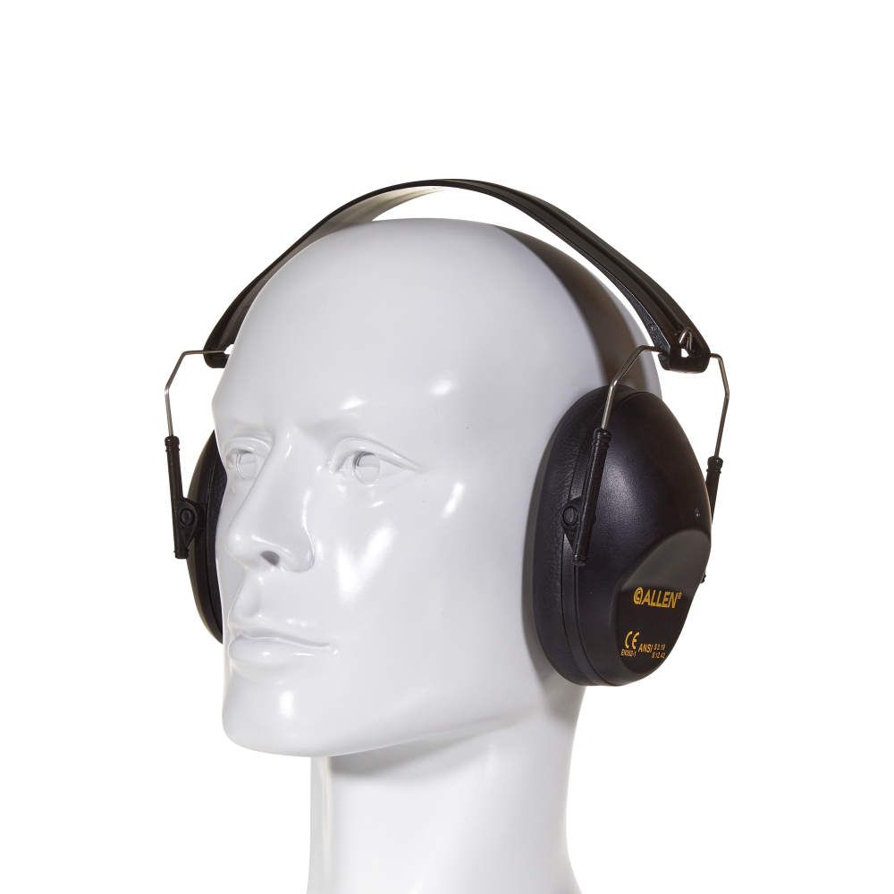 Allen Reaction Lo-Profile Earmuffs, 26 dB NRR, Black