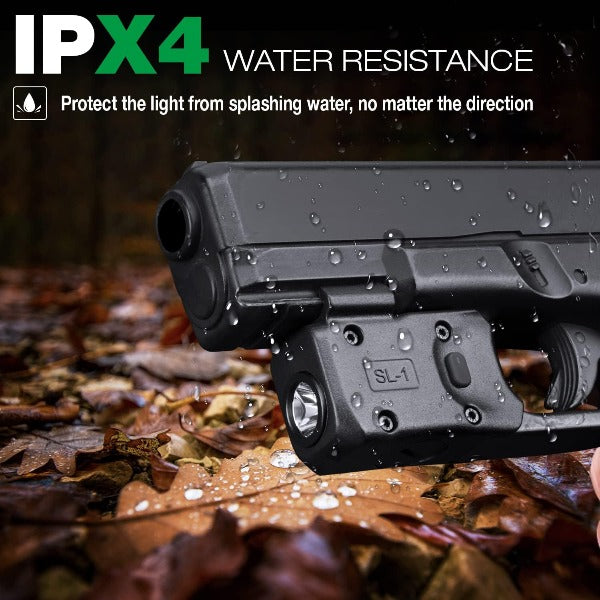 Warriorland Mini Tactical Light with Kydex Holster for Glock 17/19/21/22/23/32