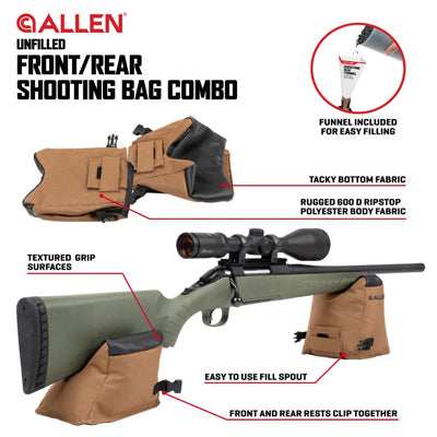 Unfilled Front & Rear Shooting Bag Combo
