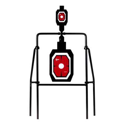 EZ Aim Silhouette Spinner Target System, Rimfire Rounds & Centerfire Pistols, Black/Red/White