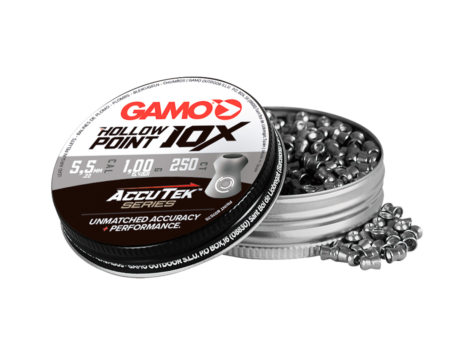 Gamo Hollow Point Accutek Series Pellets | 5.5MM | 250 Pcs
