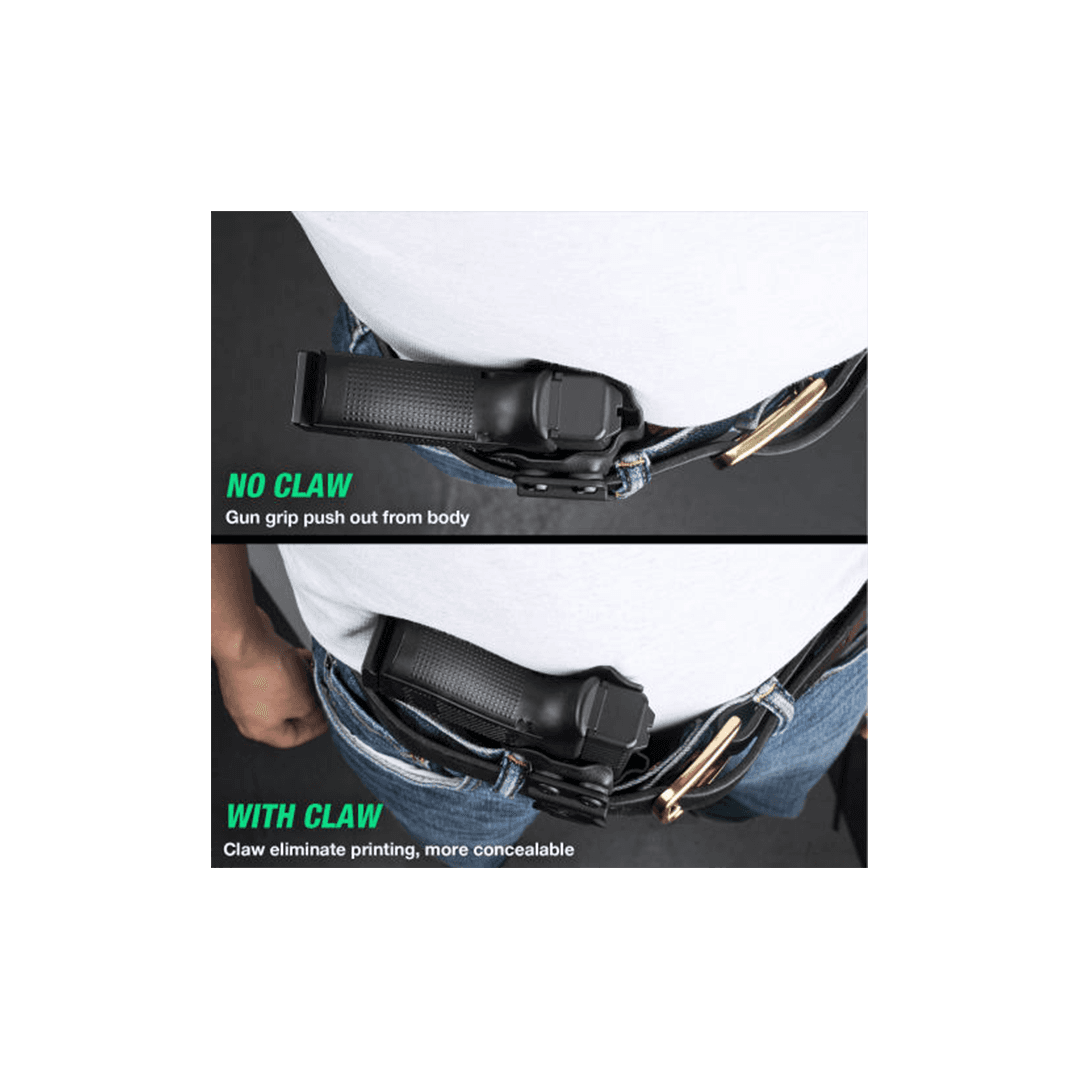 Gun & Flower Leather IWB Holster with Claw For Glock 19