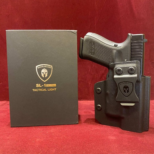 Warriorland Mini Tactical Light with Kydex Holster for Glock 17/19/21/22/23/32