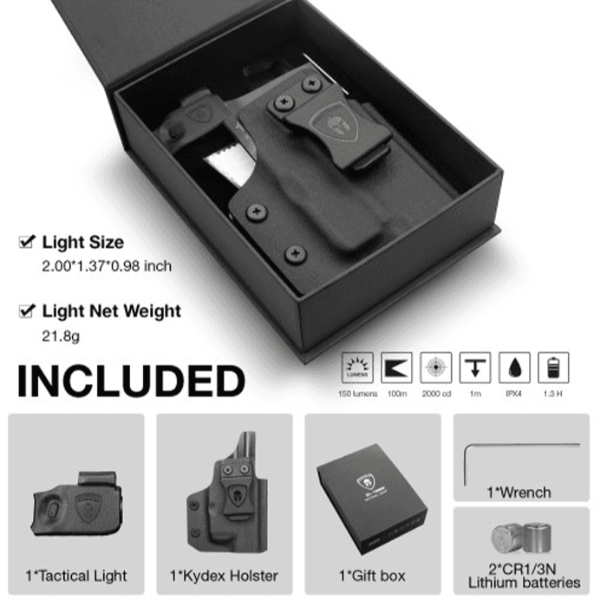 Mini Tactical weapon Light For Taurus G2C/G3C With Holster