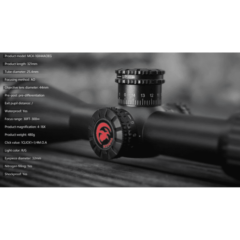 Yubeen 4-16 X 44 AOE Scope