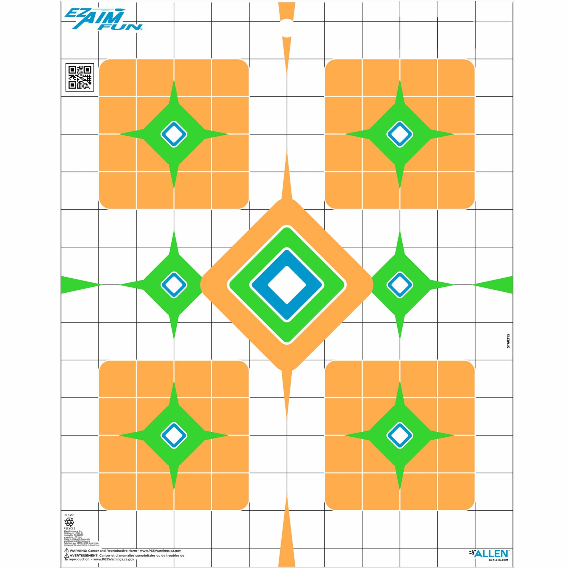 EZ Aim | Fun Assorted Paper Targets | 12 Pack
