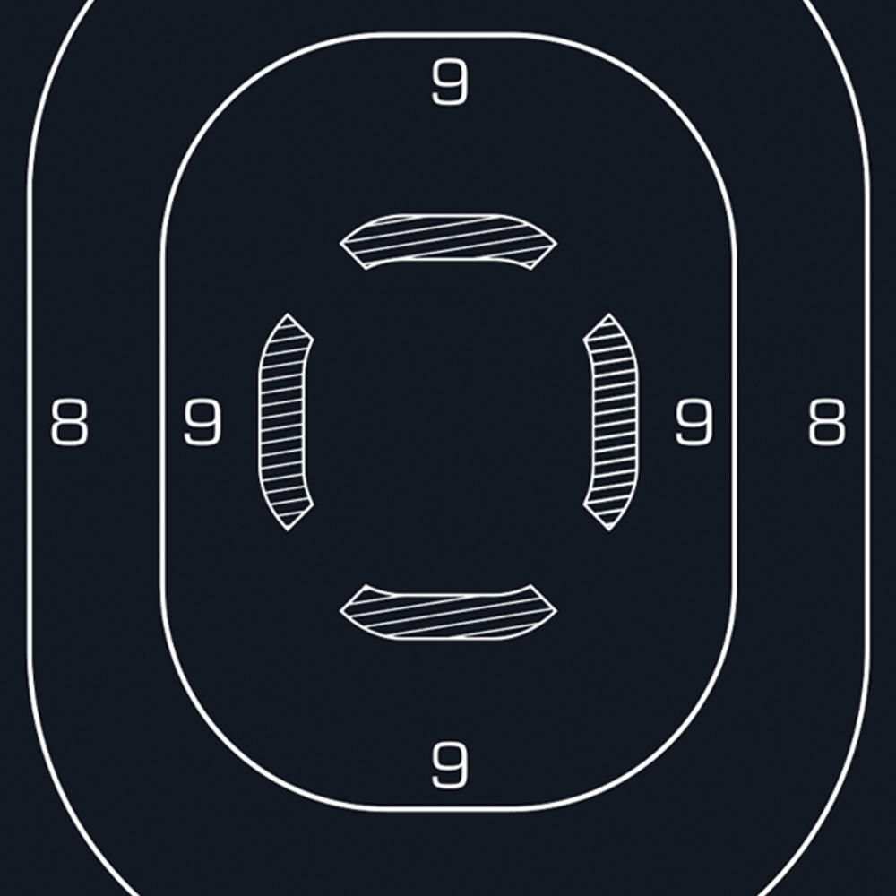EZ AIM SPLASH ADHESIVE 12 x 18 SILHOUETTE WITH PASTERS BY ALLEN - Scopes and Barrels