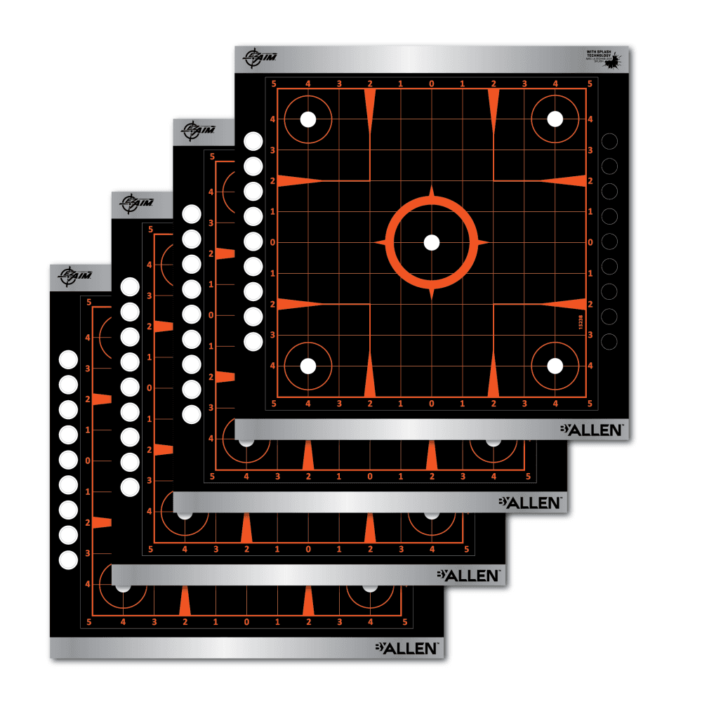 EZ AIM REFLECTIVE ADHESIVE 12X12 SIGHT GRID, 4 PACK BY ALLEN - Scopes and Barrels