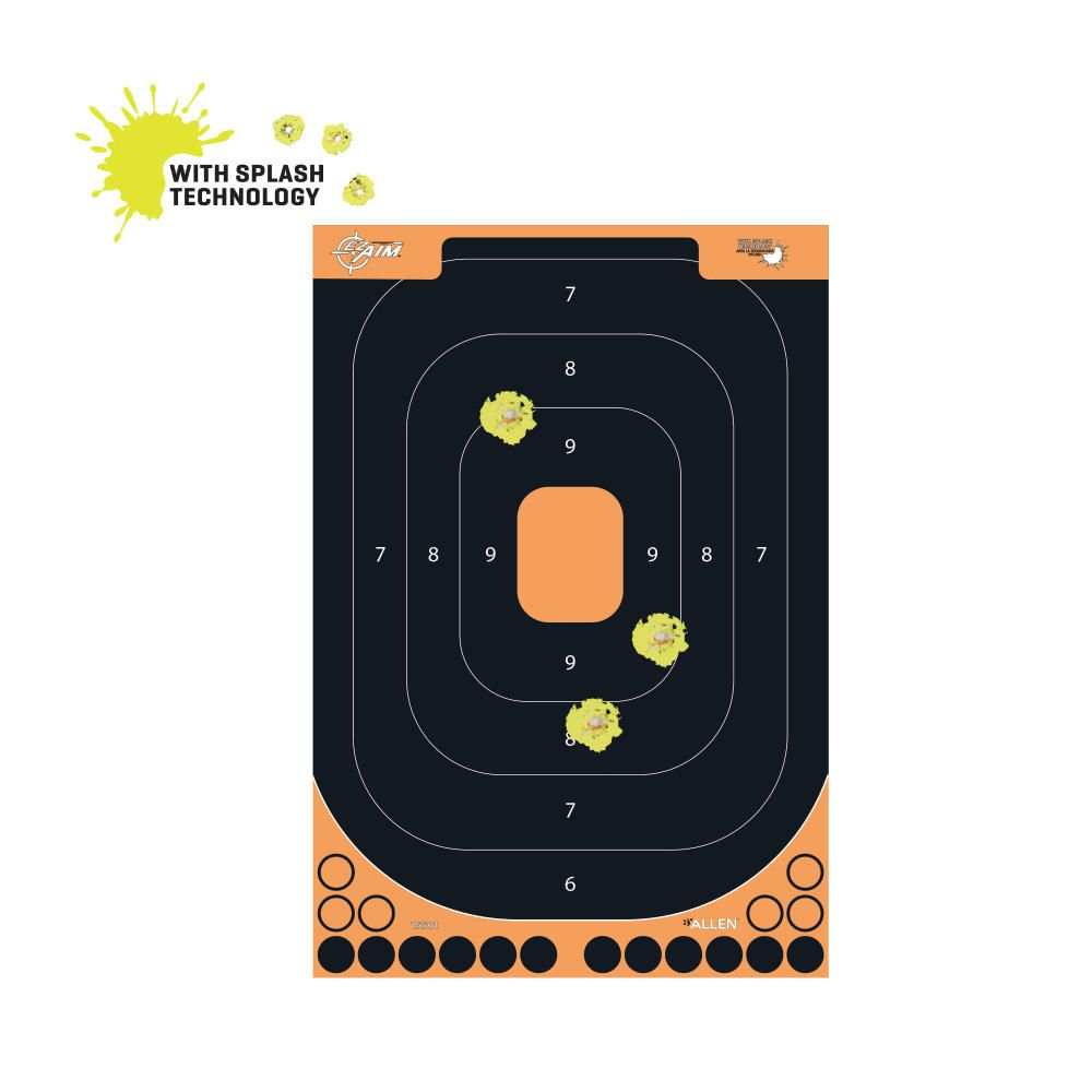 ADHESIVE SPLASH HANDGUN, TRAINING TARGET 12 X 18 INCH, 5 PER BY ALLEN - Scopes and Barrels