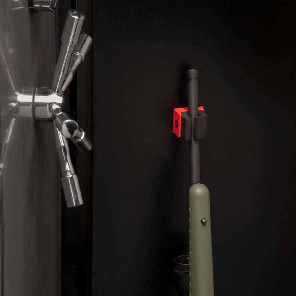 Allen Company Magnetic Firearm & Fishing Rod Holder with Frame, Black/Red - Scopes and Barrels