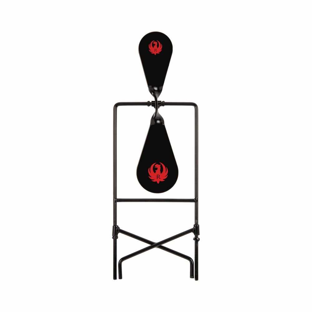 Ruger Steel Shooting Spinner Targets & Folding Stand, 1.5 lbs., Black & Red by Allen - Scopes and Barrels