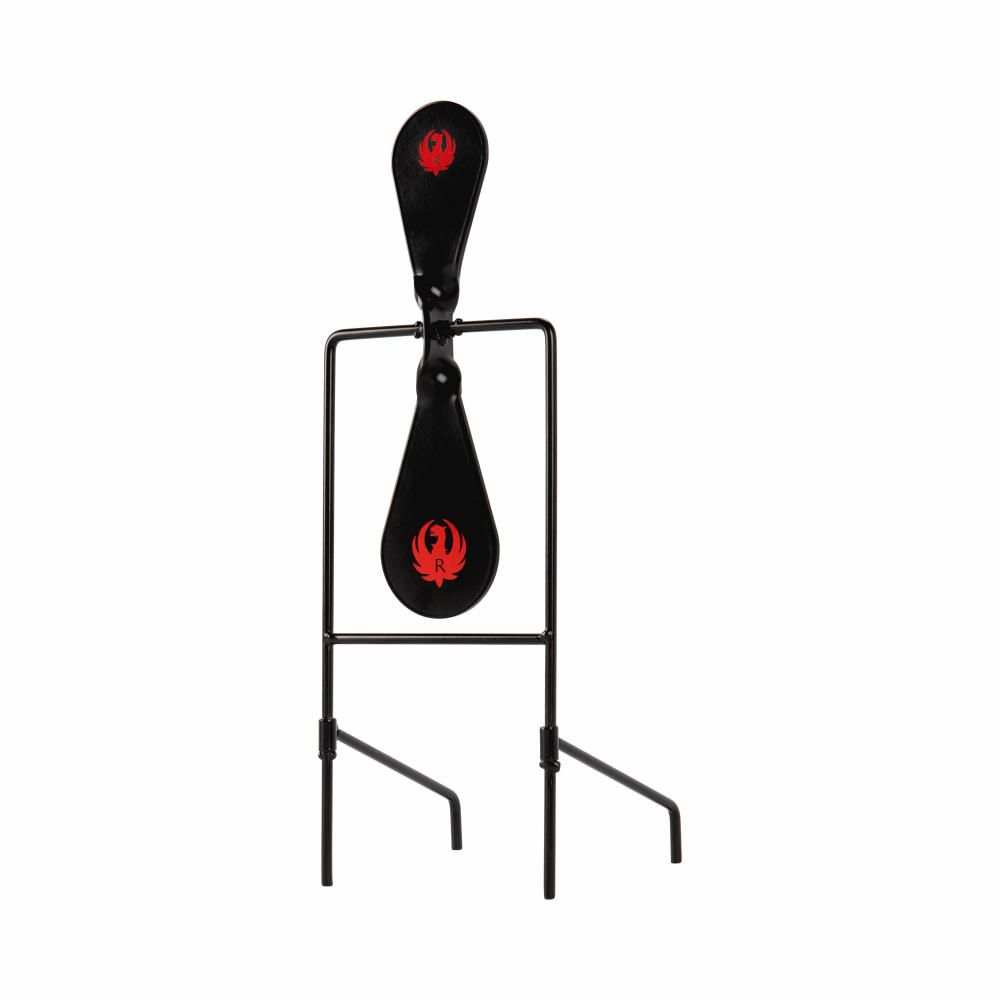 Ruger Steel Shooting Spinner Targets & Folding Stand, 1.5 lbs., Black & Red by Allen - Scopes and Barrels