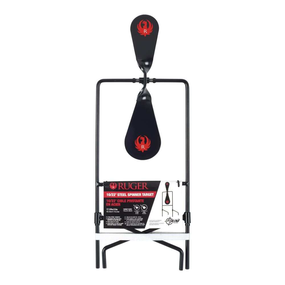 Ruger Steel Shooting Spinner Targets & Folding Stand, 1.5 lbs., Black & Red by Allen - Scopes and Barrels