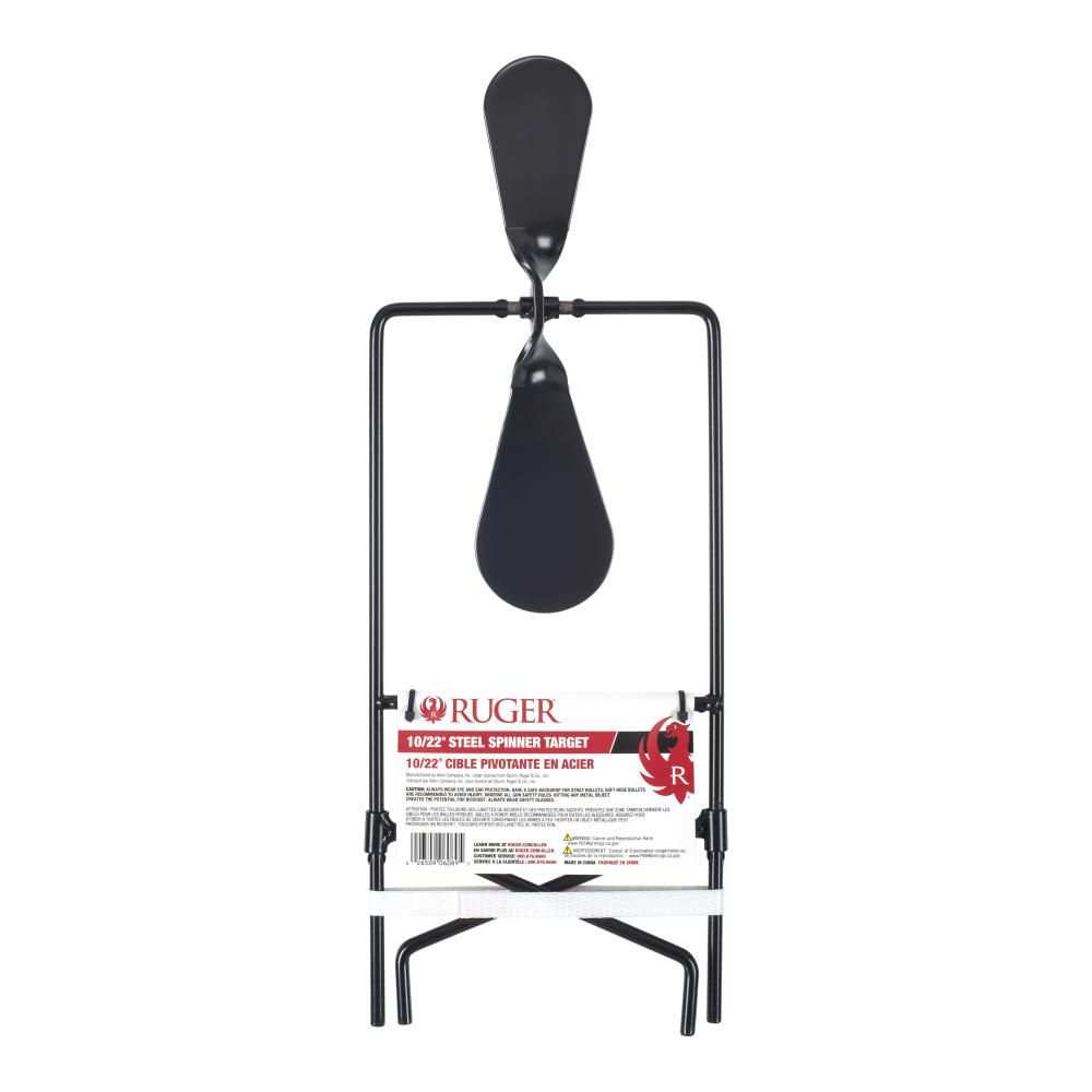 Ruger Steel Shooting Spinner Targets & Folding Stand, 1.5 lbs., Black & Red by Allen - Scopes and Barrels