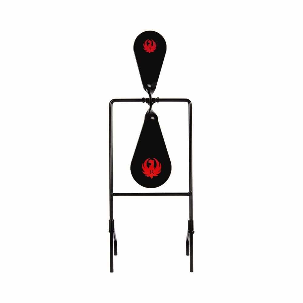 Ruger Steel Shooting Spinner Targets & Folding Stand, 1.5 lbs., Black & Red by Allen - Scopes and Barrels