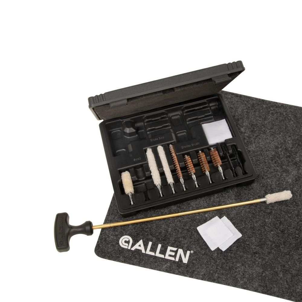Krome Compact Handgun Cleaning Kit, .22, .38, 9mm, 357, .44, &.45 Cal., 14-Pieces, Black by Allen - Scopes and Barrels