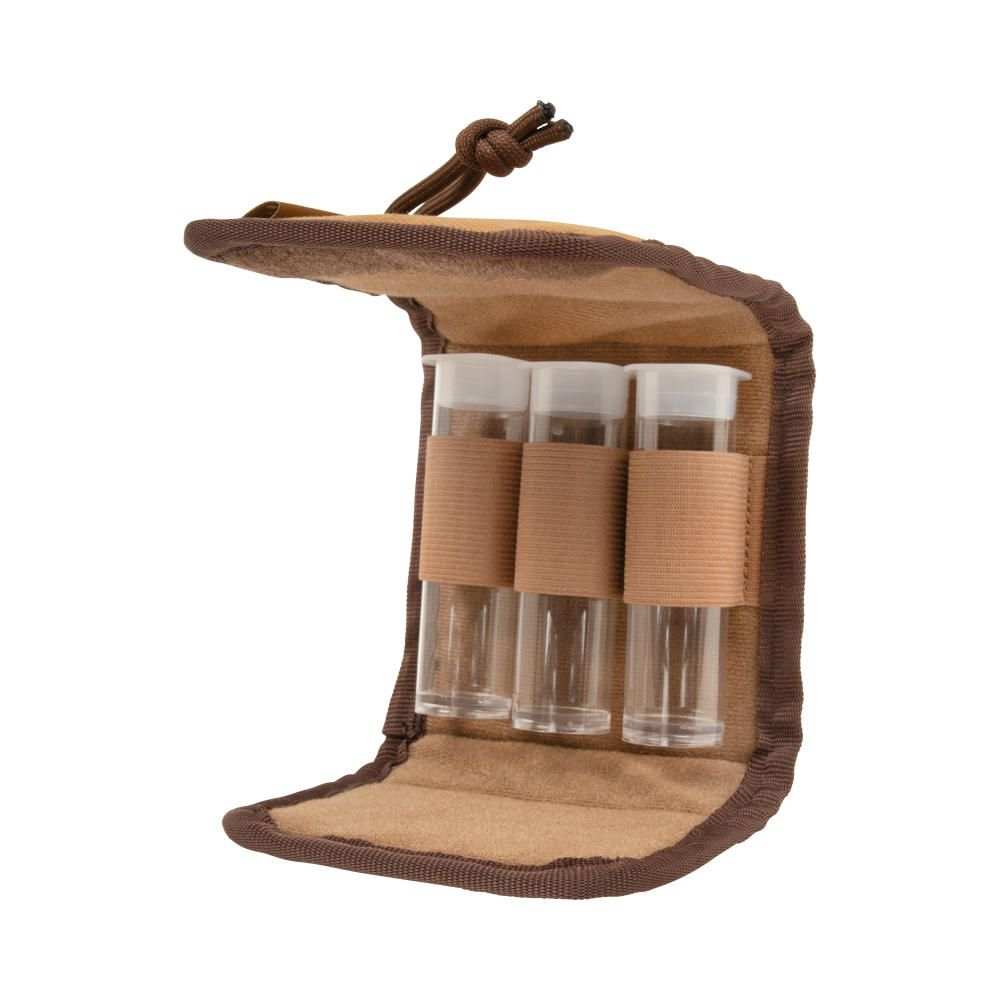 Allen Company Rival Choke Tube Holder & 3 Extended Vials, Tan - Scopes and Barrels