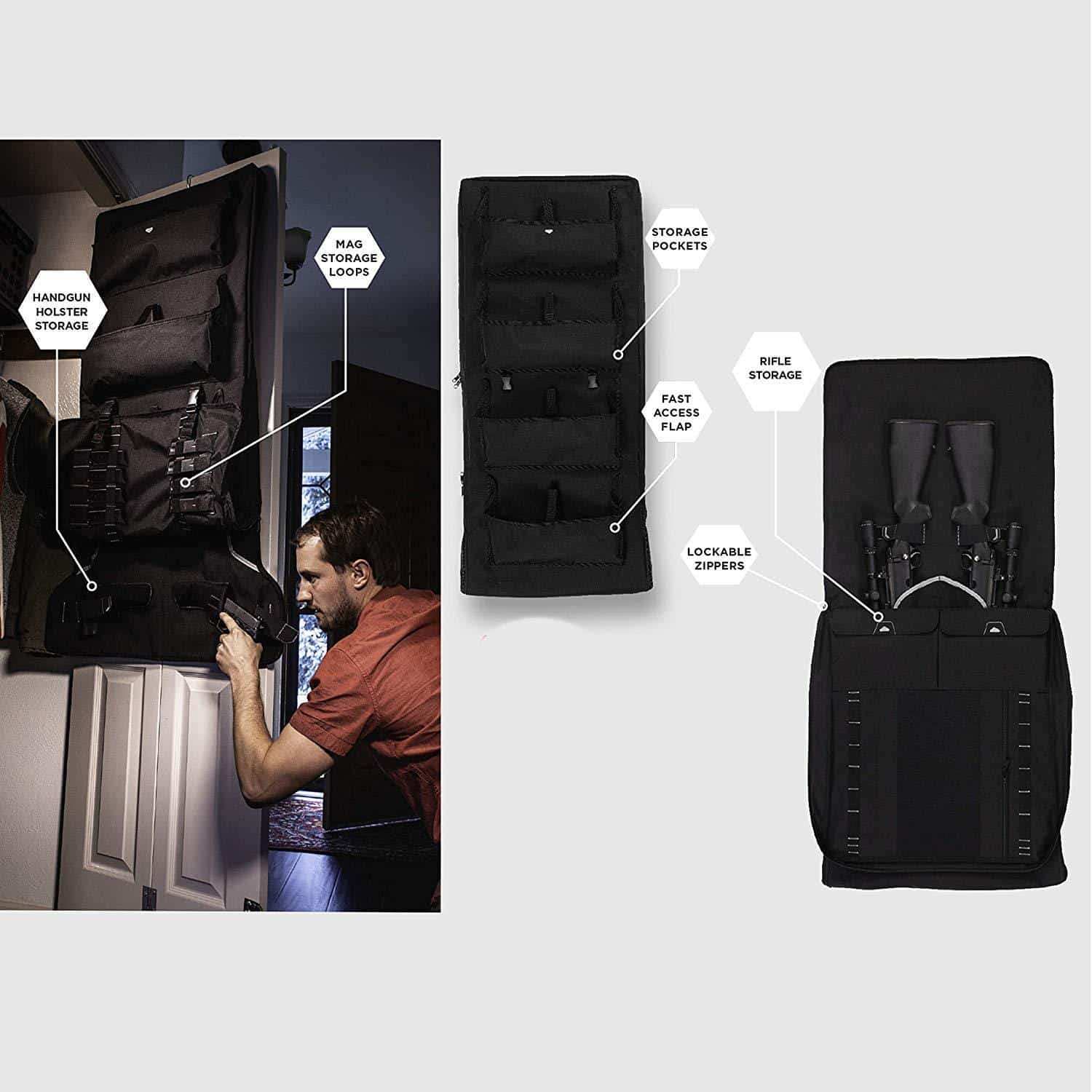 GUN CLOSET OVER THE DOOR STORAGE CASE By Allen