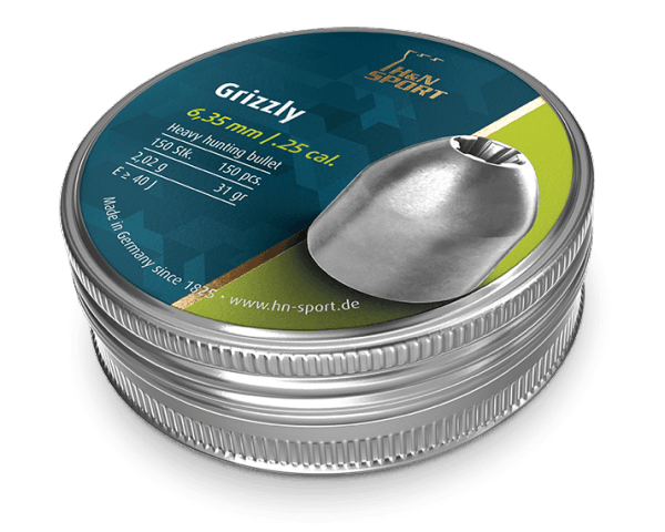 H&N Grizzly .25 Cal, (31 gr) Pellets