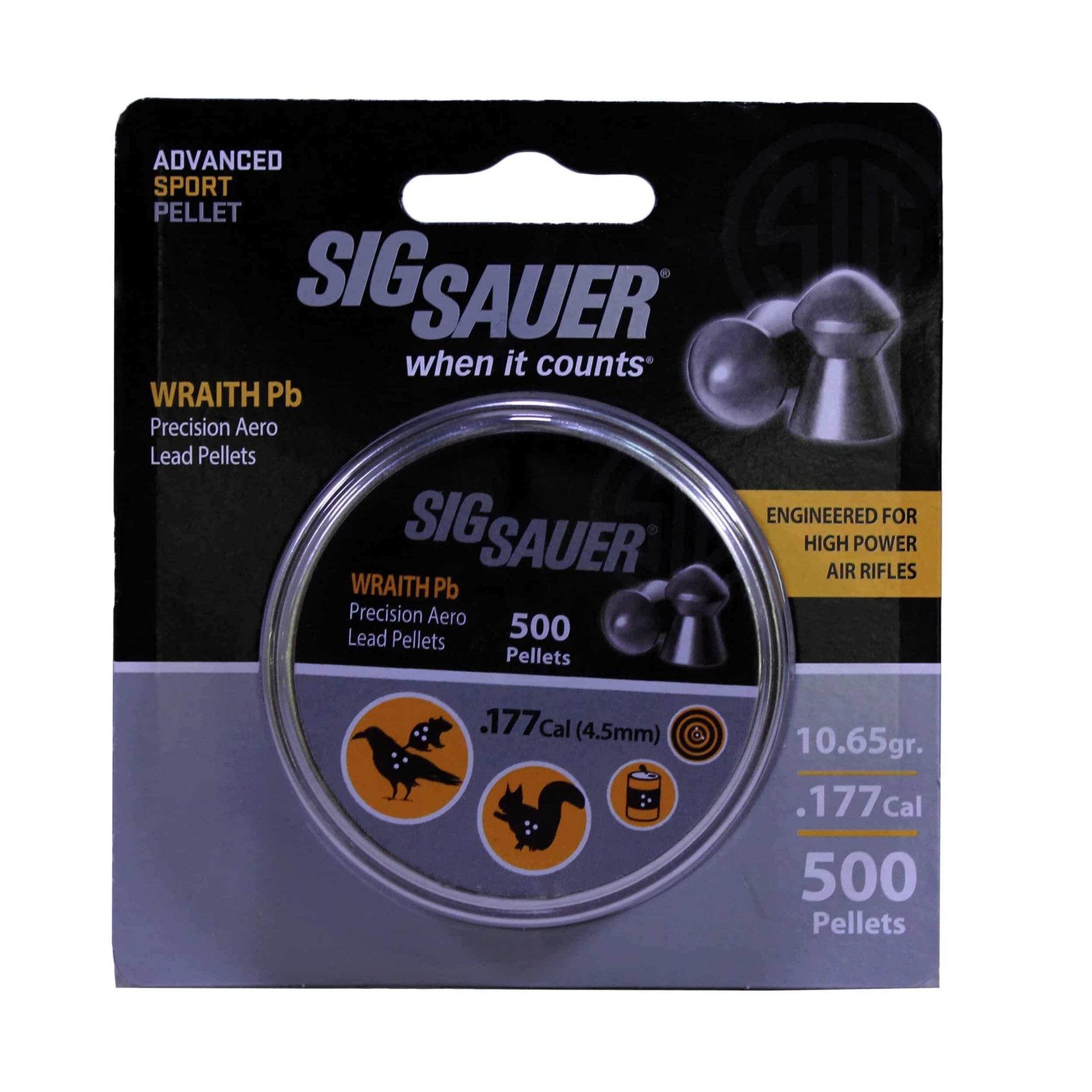 SIG Sauer Pellets Wraith Pb Precision Aero .177 Caliber