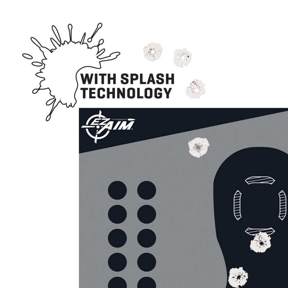 EZ AIM SPLASH ADHESIVE 12 x 18 SILHOUETTE WITH PASTERS BY ALLEN - Scopes and Barrels