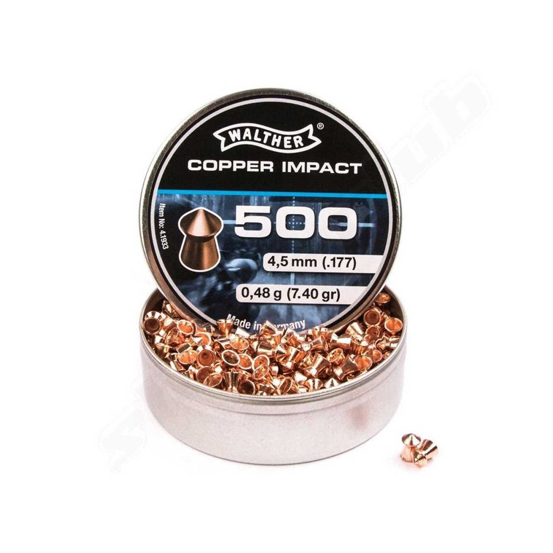 Walther Copper Impact Pellets 4.5 mm | 500 pcs