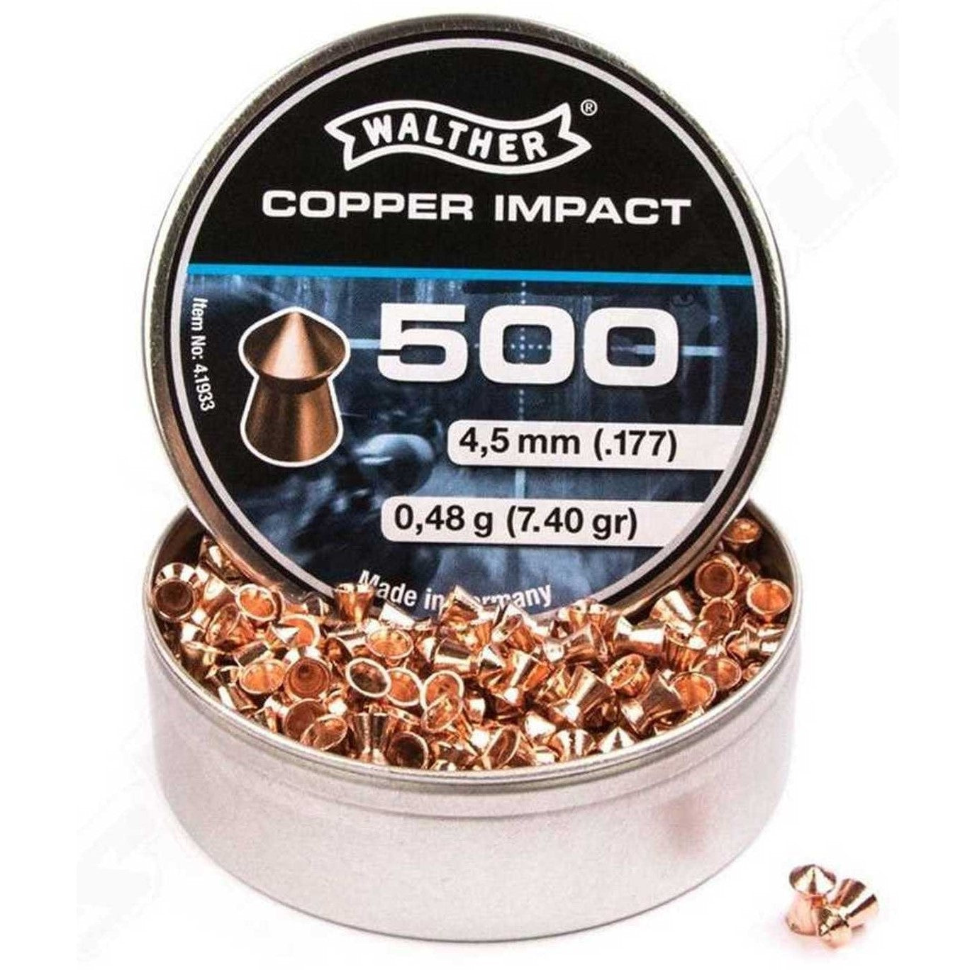 Walther Copper Impact Pellets 4.5 mm | 500 pcs