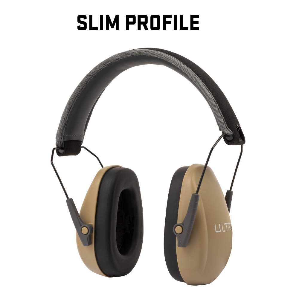 ULTRX Slim Profile Passive Earmuff | Taupe