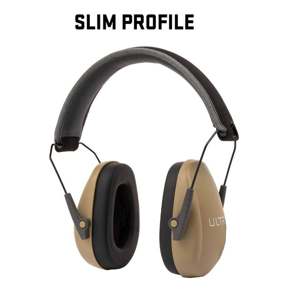 ULTRX Slim Profile Passive Earmuff | Taupe