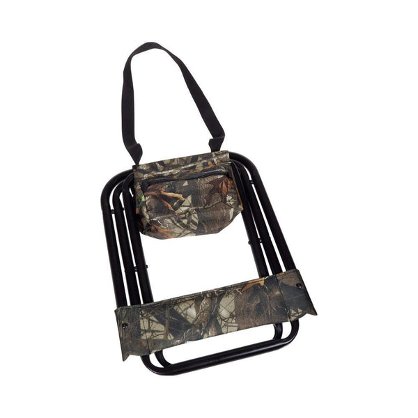 Allen USA | Vanish Folding Hunting Stool with Back, Black G2 Camo