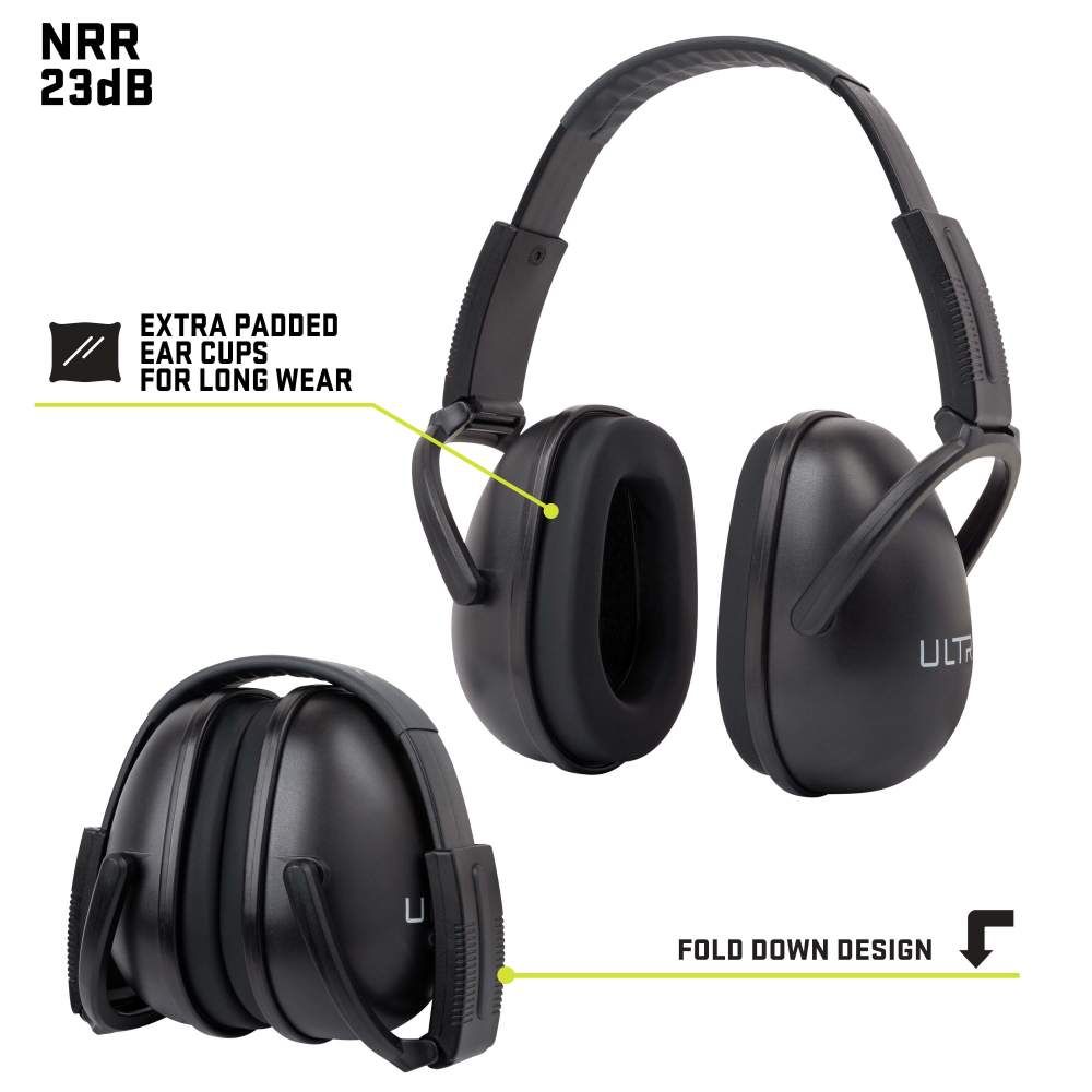ULTRX Sound Blocker Passive Earmuff | Black