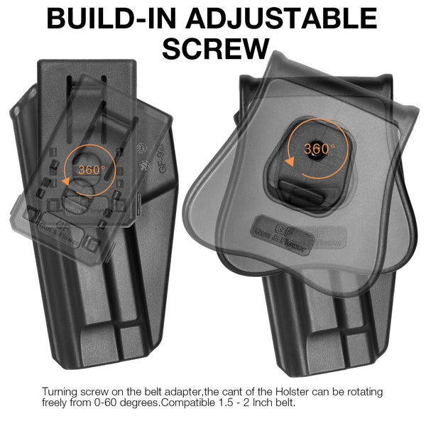 Gun & Flower Polymer OWB Holster Taurus TH9/TH9C | Black