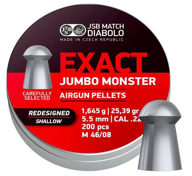 JSB Jumbo Monster Redesigned Shallow 5.5mm | 1.645g | 25.39 gr | 200 Pcs