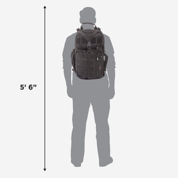 Tac-Six Lite Force Tactical Sling Pack, Black