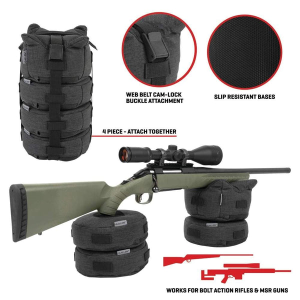 Allen USA | Eliminator Stacker Shooting Bag, 4-Piece, Black