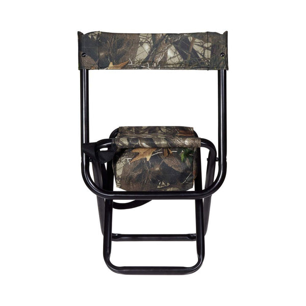 Allen USA | Vanish Folding Hunting Stool with Back, Black G2 Camo