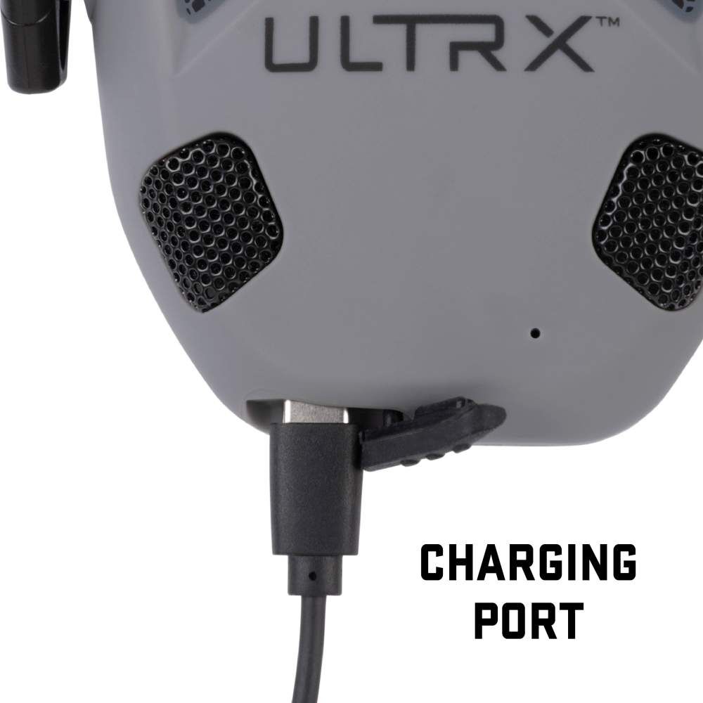 ULTRX Bionic Fuse Bluetooth Electronic Earmuff | Cement Gray