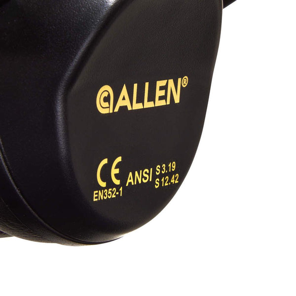 Allen USA | Reaction Lo-Profile Earmuffs, 26 dB NRR, Black