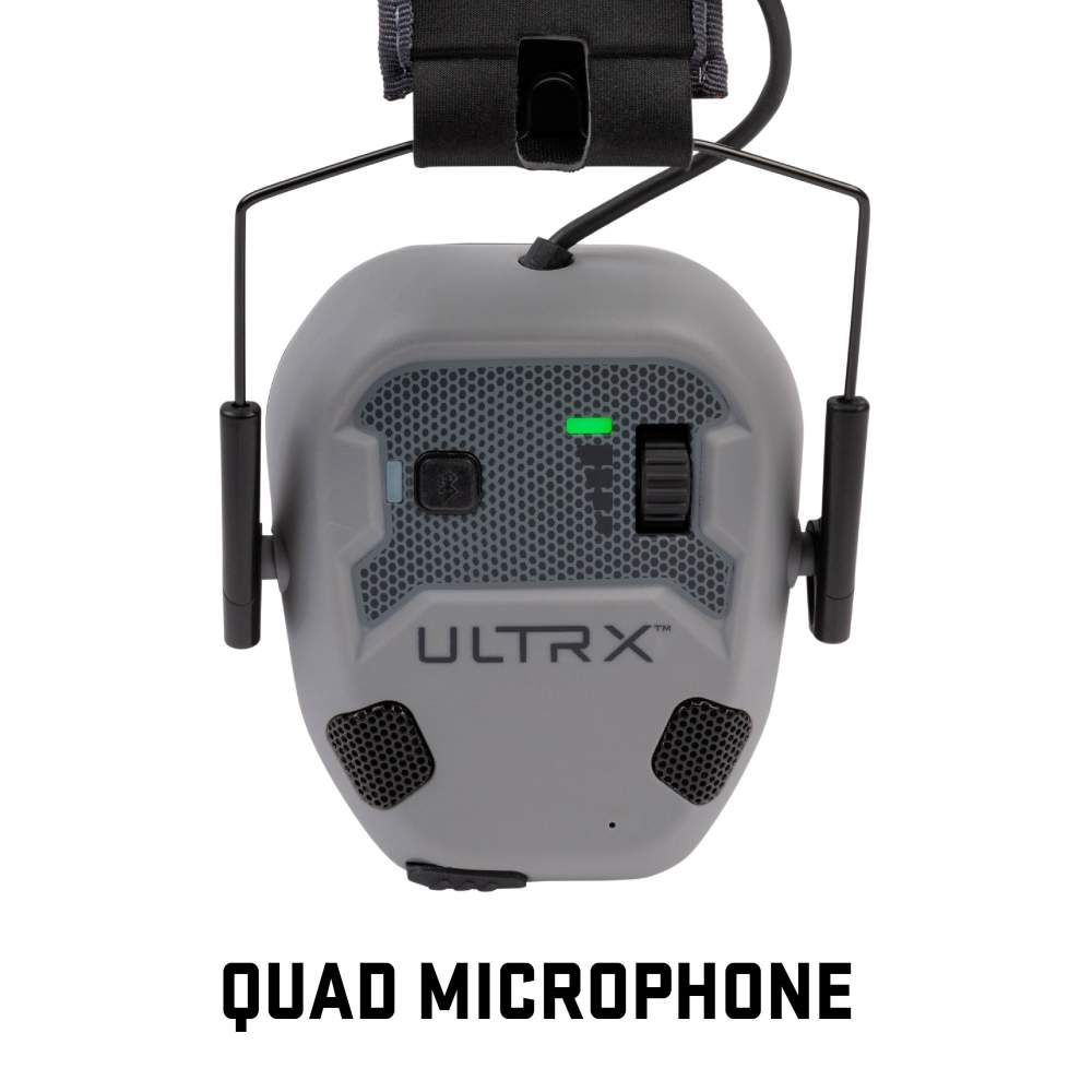 ULTRX Bionic Fuse Bluetooth Electronic Earmuff | Cement Gray