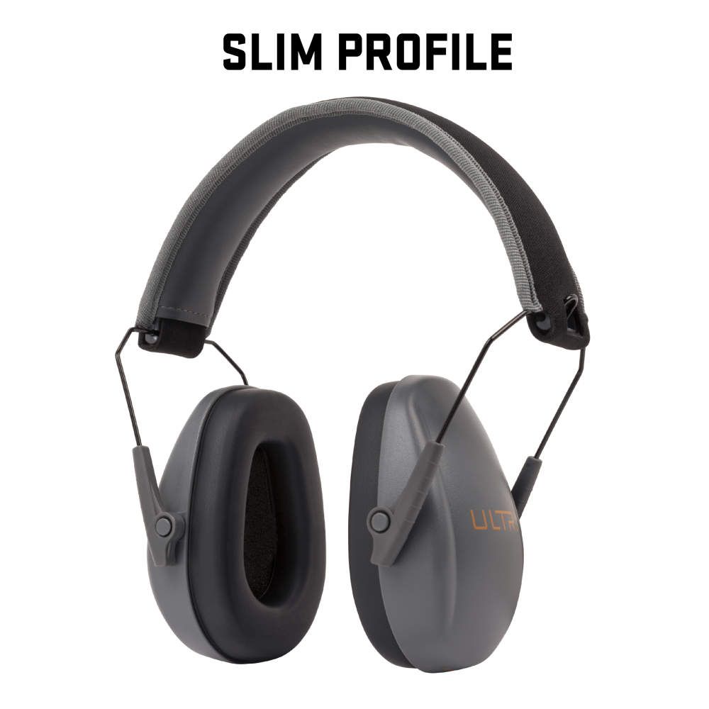 ULTRX Slim Profile Passive Earmuff | Gray