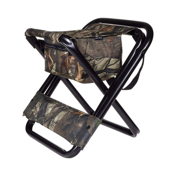 Allen USA | Vanish Folding Hunting Stool with Back, Black G2 Camo