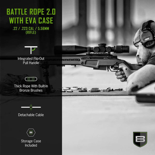Breakthrough USA | Handgun / Rifle Battle Rope 2.0 W/ Eva Case | .22, .223 & 5.56 mm