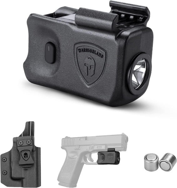 Warriorland Mini Tactical Light with Kydex Holster for Glock 17/19/21/22/23/32
