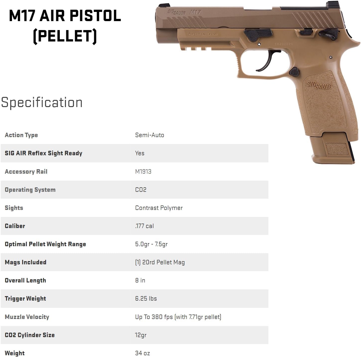 SIG M17 P320 Coyote | Blowback