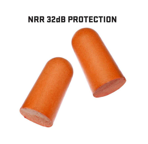 ULTRX Foam Ear Plugs, 50-Pairs Bag | Orange