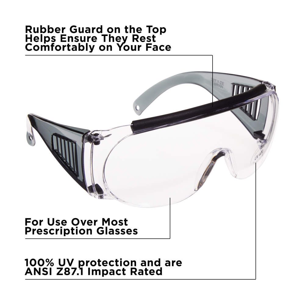 Allen Safety Glasses Impact Resistance - Clear