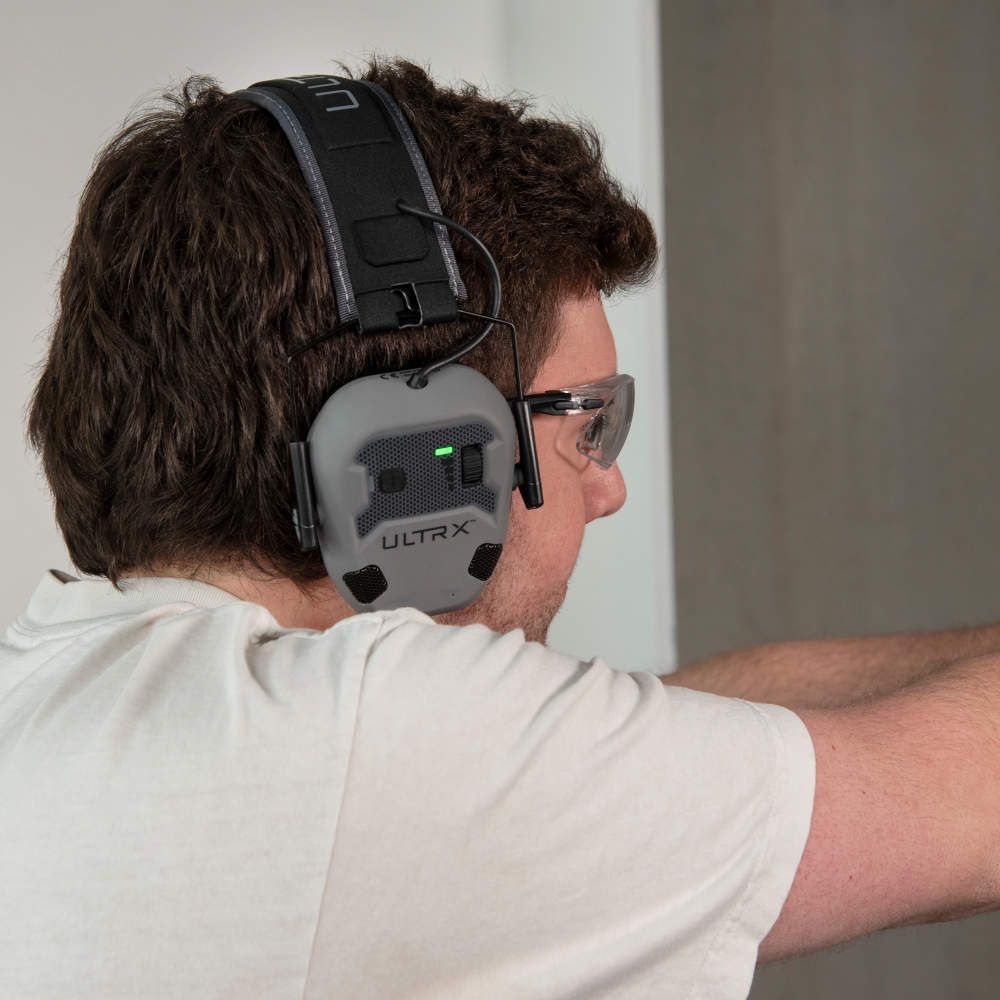 ULTRX Bionic Fuse Bluetooth Electronic Earmuff | Cement Gray