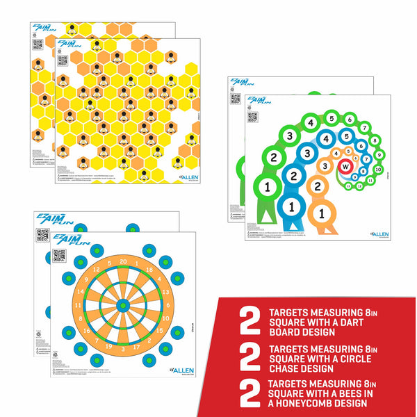 EZ Aim | Fun Assorted Paper Targets | 12 Pack