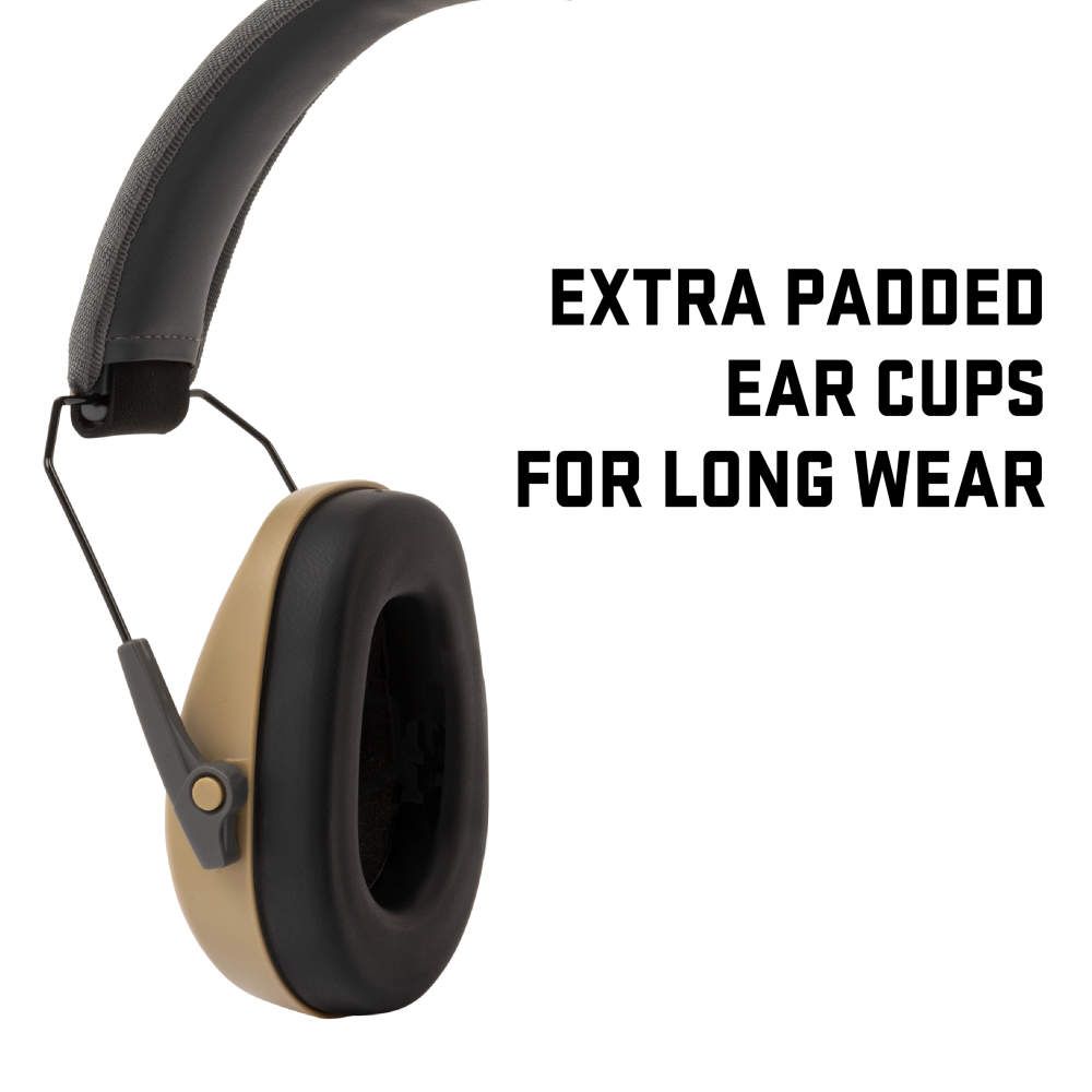 ULTRX Slim Profile Passive Earmuff | Taupe